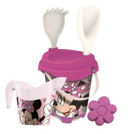 Disney Minnie Cubo de Playa Castillo con Cedazo, Pala, Rastrillo, Molde y Regadera 18 cm Precio: 6.69000046. SKU: B1FN6A7B8K