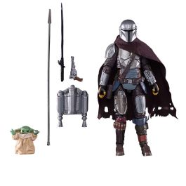 HASBRO Star Wars The Black Series The Mandalorian N-1 Starfighter con figura Mandalorian & Grogu, figura 9,5cm y accesorios