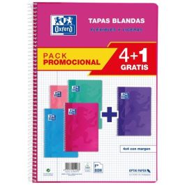 Oxford Cuaderno Espiral 80H Folio 4x4M C-Margen Tapa Blanda Pack 4+1 Ud C-Surtidos Tendencia Precio: 13.50000025. SKU: S8414340