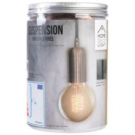 Home Deco Light Lámpara Colgante Aluminio Estilo Industrial Cobre Cable Negro E27 Máx.40W Con Enchufe 220-240V AC ~50 Hz d.5 cm; h.10 cm Precio: 8.49999953. SKU: B1AWKC2P2F
