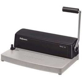 Fellowes Metal 25 Encuadernadora Espiral Perfora 10 Hojas A4 y Encuaderna 450 Hojas con Paso 5:1. Base Metálica. Fellowes Metal 25 Encuadernadora Espiral Perfora 10 Hojas A4 y Encuaderna 450 Hojas con Paso 5:1. Base Metálica.