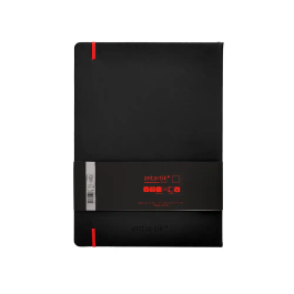 Antartik Cuaderno A4 Tapa Dura Hojas Lisas Negro y Rojo 100 Hojas 80gr FSC