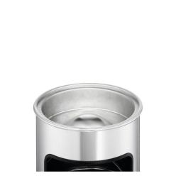 Durable Papelera Safe con Cenincero, Redonda, Plata, 17 L