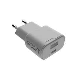 Groovy Cargador Pared 1 USB-A + 1 USB-C Carga Rápida Blanco Precio: 11.7249. SKU: B163ZH2HAW