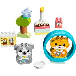 LEGO Duplo Mi Primer Perrito y Gatito con Sonidos - Juego de Construcción para Niños 1.5+ años, 22 Piezas