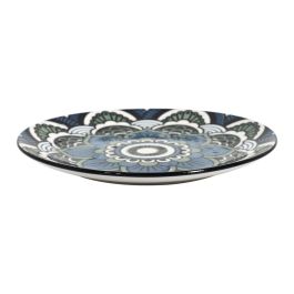 Home Deco Factory Mirage Plato de Postre Mandala Azul 19 cm
