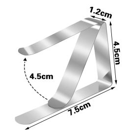 My Bar Set de 4 Pinzas Sujetamantel de Acero para Mesa - 7.4 x 4.5 x 1.2 cm (24 Unidades)