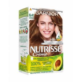 Garnier Nutrisse Crème Coloración Permanente #6.41 Marrón Intenso 100% Cobertura Canas con 3 Aceites Esenciales 3 u