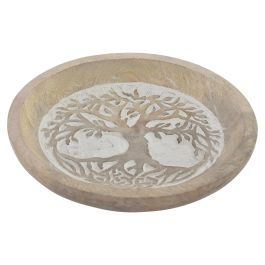 Bandeja Vaciabolsillos Indio DKD Home Decor Natural Blanco 22.5 x 4 x 22.5 cm (2 Unidades) Precio: 20.50000029. SKU: B1A7BRY7HL