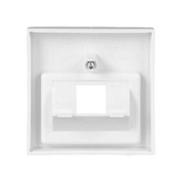 Busch-Jaeger 1803-914 Placa Frontal RJ-45 Blanco IP20, 1 Módulo para Sistemas Busch-Balance SI, Termoplástico 55x55 mm