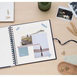 ERIK Álbum de Fotos Scrapbook La Gran Ola de Kanagawa Hokusai 26x26cm con Anillas y Cinta, 40 Páginas