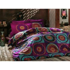 Juego de cama - 1 funda nórdica 220x240 cm + 2 fundas de almohada 60x60 cm - 100% algodón - Fucsia Precio: 94.84464. SKU: B183GR7Y32