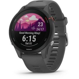 Garmin Forerunner 255 Reloj GPS Deportivo Smartwatch Gris con Monitor de Frecuencia Cardíaca y Resistencia al Agua