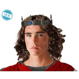 Corona Plateada Con Pedrería Para Disfraz De Rey Oscuro O Fantasía Medieval Precio: 5.50000055. SKU: B1BQQLC65S