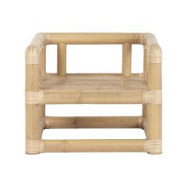 DKD Home Decor Sofá Tropical de Bambú y Ratán, Set de 4 Piezas, 135 cm Ancho x 70 cm Largo x 80 cm Alto