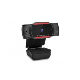 Conceptronic Webcam FHD Amdis04R 1080P USB, Micrófono con Reducción de Ruido, Compatible con Windows/Mac/Android, Plug and Play