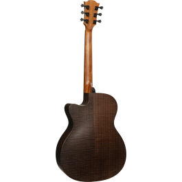 LAG Guitarra Acústica Auditorium Cutway A/E Sauvage Especia Electroacústica Folk Tapa Sólida Brankowood Acabado Satinado Relic Cutaway
