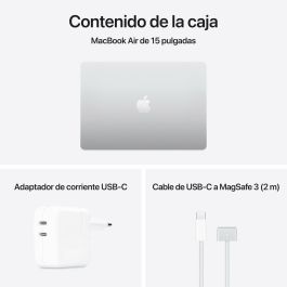 Apple MC6J4Y/A MacBook Air 15,3" Liquid Retina Chip M4 10-Core CPU 10-Core GPU 16-Core Neural Engine 24GB RAM 512GB SSD Plata Magic Keyboard Apple MC6J4Y/A MacBook Air 15,3" Liquid Retina Chip M4 10-Core CPU 10-Core GPU 16-Core Neural Engine 24GB RAM 512GB SSD Plata Magic Keyboard