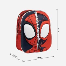 Cerdá Mochila Infantil 3D Spidey 25 x 31 x 10 cm - Perfecta para Niños de 3 Años en Adelante