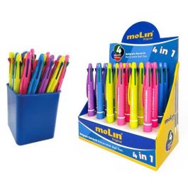 Molin Bolígrafo Retráctil 4 en 1 - Azul, Rojo, Verde, Negro - Punta Bola, Tinta Aceite - Bote Expositor 25 Ud Molin Bolígrafo Retráctil 4 en 1 - Azul, Rojo, Verde, Negro - Punta Bola, Tinta Aceite - Bote Expositor 25 Ud Precio: 13.50000025. SKU: B12Z5MRKLZ