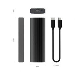 AISENS - Caja externa M.2 (NGFF) ASM2-023GR NVMe A USB3.2 GEN2, GRIS
