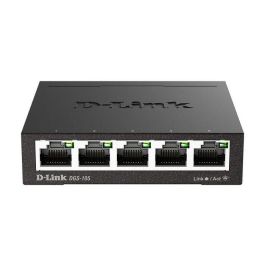 D-Link DGS-105/E Switch Ethernet Gigabit de 5 Puertos RJ-45, QoS, IGMP Snooping para IPTV, Carcasa Metálica
