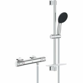 Grohe 34791001 Set de Ducha Termostático Rociador 3 Chorro, Barra 60cm, Flexo, Ahorro Agua, Cromo