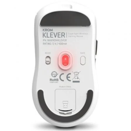 Krom Ratón Gaming Inalámbrico Klever NXKROMKLEVERWH, hasta 10000 DPI, Ultraligero 55g, 6 Botones, Conexión 2.4 GHz / USB