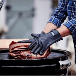 Weber 7017 Guantes de silicona negros para parrilla, resistentes al calor