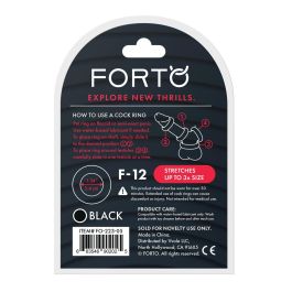 Anillo para el Pene Forto Negro Ø 35 mm (Talla única)