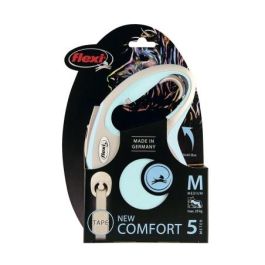 Flexi New Comfort Correa Retráctil de Cinta 5 Metros Talla M Azul Claro Bicolor para Perros