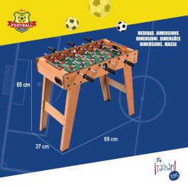 Tachan 20135 Futbolín de Madera con Patas 69x36.5x65 cm, incluye Marcador y 3 Bolas, Edad +14 años