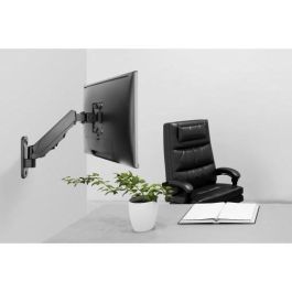 Digitus DA-90396 Soporte de Monitor Individual con Resorte de Gas para Pared, para Pantallas de 17-32 Pulgadas, Negro