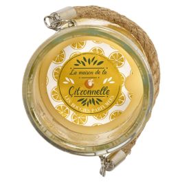 Home Deco Factory Vela Citronela con Asa de Cuerda, Recipiente Vidrio 220g