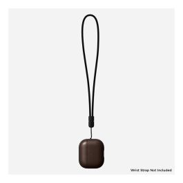 Nomad NM01001485 Funda de Piel para Apple AirPods (3ª generación) - Marrón Rustic, Protección Antirrayaduras y Carga Inalámbrica