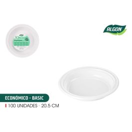 Set de 100 platos hondos rojos de plástico ecológico 20.5 cm Algon (6 Cajas) Precio: 33.4999995. SKU: B1EEFHB6WD