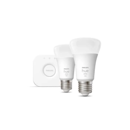 Philips Hue White Kit de inicio bombilla LED inteligente 9.5W E27 Paquete de 2