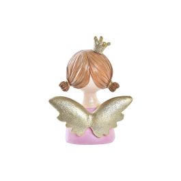 Figura Navidad Fantasia DKD Home Decor Rosa Blanco 5 x 12 x 9 cm (2 Unidades)