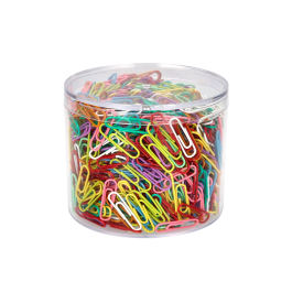 Liderpapel Clips Nº 2 Bote 1000 Unidades 28 mm Colores Surtidos