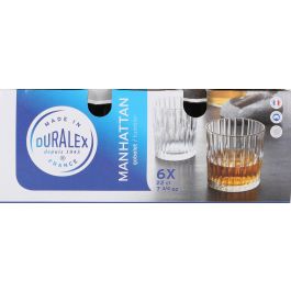 Duralex Set de 6 Vasos Transparentes 22 cl Colección Manhattan (12 Cajas)
