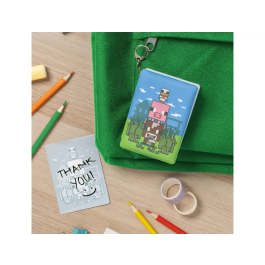 Wondee Bloc de notas mini acolchado Minecraft con llavero, 100x20x70 mm