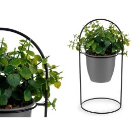 Planta Hoja Redonda Base Metal Gris Ibergarden 21x30x21 cm (8 Unidades) Precio: 91.59000015. SKU: S3610086