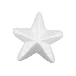 Liderpapel Figura Estrella Manualidades Espuma Blanca 4 cm Bolsa 6 Unidades