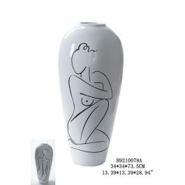 DKD Home Decor Jarrón Moderno Blanco 34 x 34 x 73.5 cm Resina Mujer Abstracto Precio: 105.50000043. SKU: S3020497