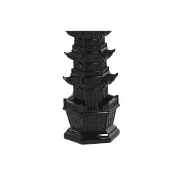 DKD Home Decor Pagoda Decoración Oriental de Resina Negra. Dimensiones: Ancho 9 cm, Largo 9 cm, Alto 41 cm. Peso 1 kg.