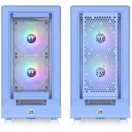 Thermaltake Ceres 350 MX - Caja PC Midi Tower Azul con 2 Ventiladores de 140mm (Frontal y Trasero) y Soporte para Discos 2.5/3.5