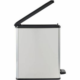 Curver CUR3253922339070 Papelera Slim Bin 25L Diseño Compacto Gris Metalizado 41x27x55 cm