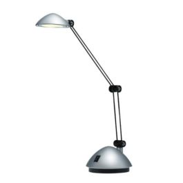Archivo 2000 Lampara Escritorio 2000 LED 3W 200lm Luz Calida Plata Metalizado Brazo Articulado
