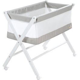 Cuna plegable de colecho - ROBA - Lona y malla - Colchón y ruedas con freno - 90 x 45 cm - Gris / Blanco Precio: 147.8899994. SKU: B1CEZ69NJM
