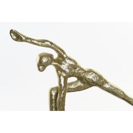 DKD Home Decor Figura Indio Yoga Dorado Negro de Aluminio y MDF 10x35x33 cm, Set 3 Unidades Decoración Surtida